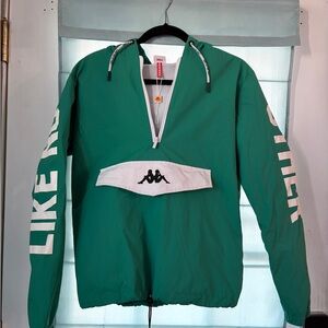 Kappa Teal Windbreaker with White Accents